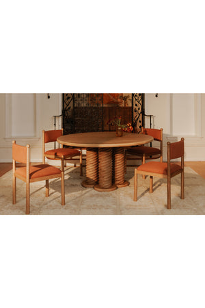   Modern European furniture - Wooden Framed Vintage Dining Chairs (2) - www.oroa.com | Oroa.com