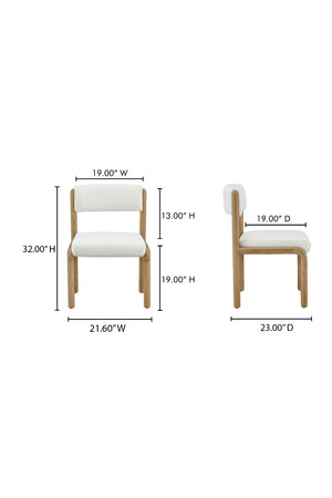 Modern European furniture - Solid Ash Framed Dining Chairs (2) - www.oroa.com