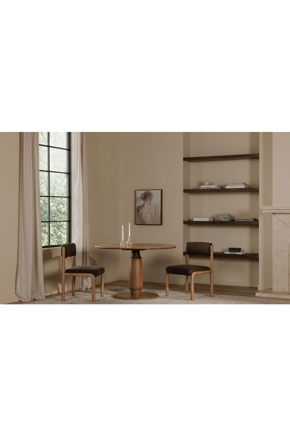 Modern European furniture - Solid Ash Framed Dining Chairs (2) - www.oroa.com