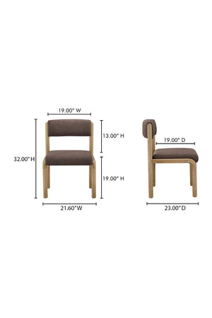 Modern European furniture - Solid Ash Framed Dining Chairs (2) - www.oroa.com