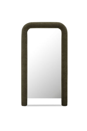   Modern European furniture - Ruched Upholstered Floor Mirror - www.oroa.com | Oroa.com
