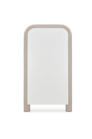   Modern European furniture - Ruched Upholstered Floor Mirror - www.oroa.com | Oroa.com
