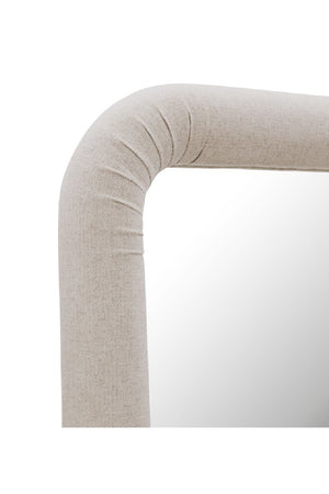   Modern European furniture - Ruched Upholstered Floor Mirror - www.oroa.com | Oroa.com