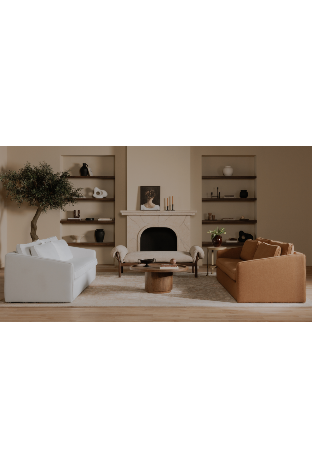 Ash-Framed Padded Daybed | Novi Living Cardero | Oroa.com