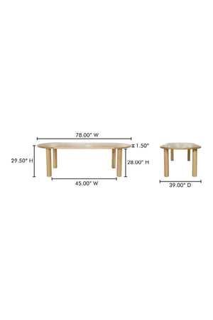   Modern European furniture - Light Oak Oval Dining Table - www.oroa.com | Oroa.com
