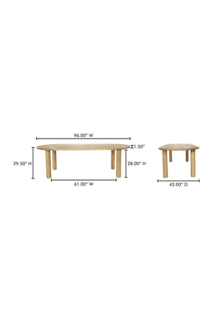   Modern European furniture - Light Oak Oval Dining Table - www.oroa.com | Oroa.com