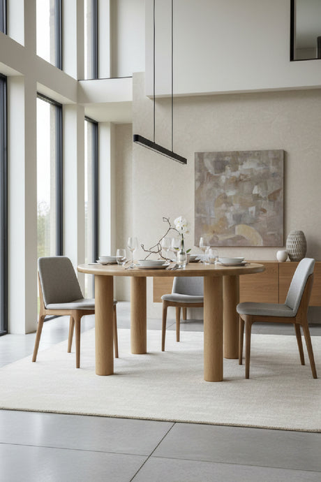 Modern European furniture - Solid Oak Round Dining Table - www.oroa.com