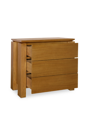 Oak Rustic 2-Drawer Nightstand | Novi Living Brook | Oroa.com