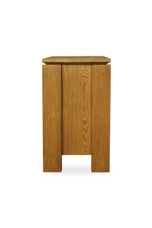 Oak Rustic 2-Drawer Nightstand | Novi Living Brook | Oroa.com