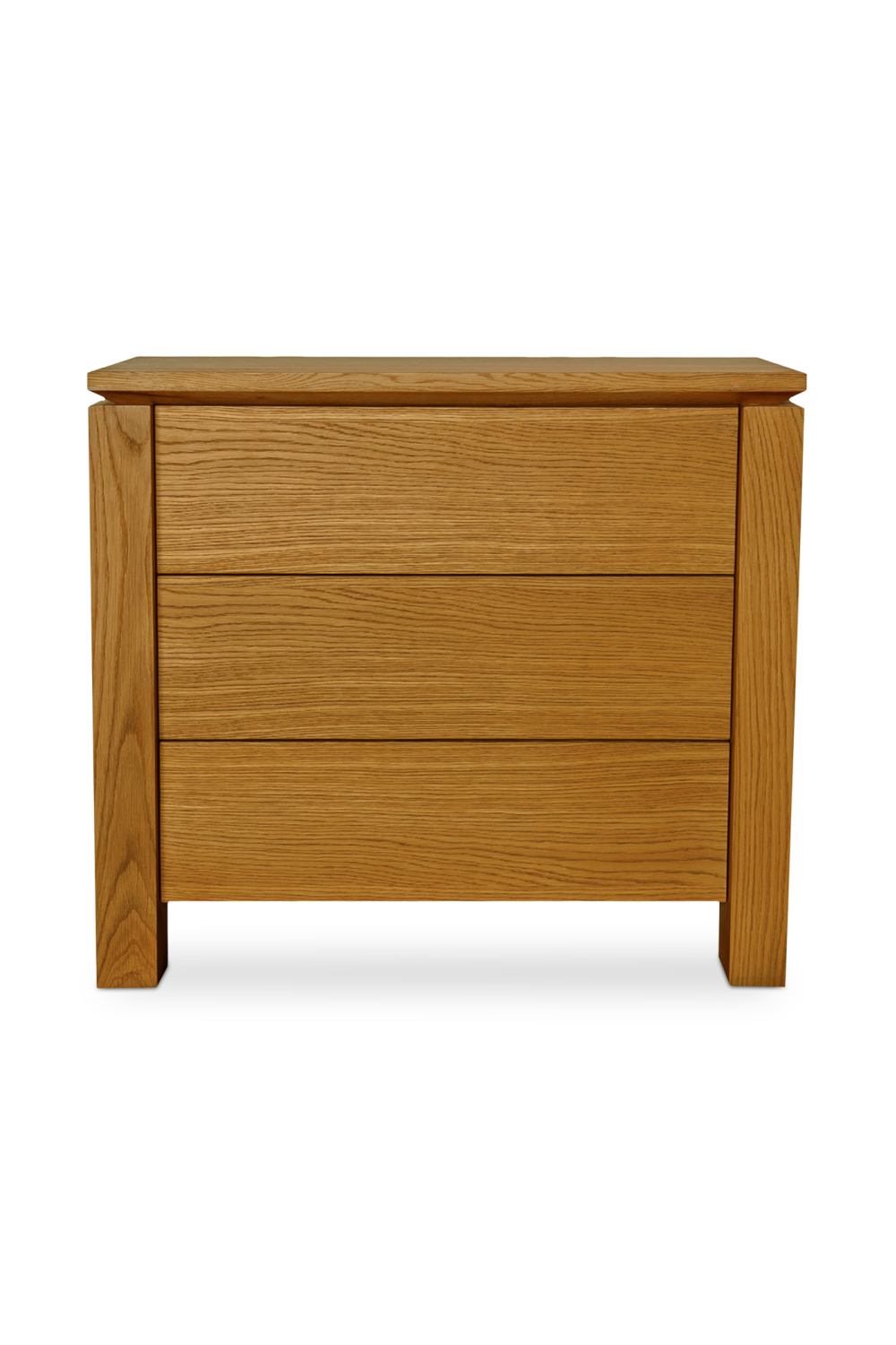 Oak Rustic 2-Drawer Nightstand | Novi Living Brook | Oroa.com