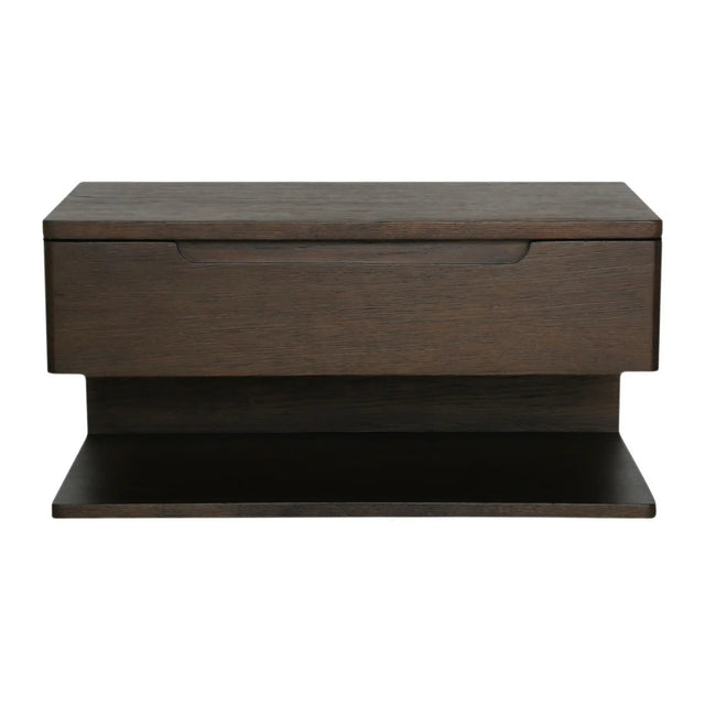 Modern European furniture - Brown 1-Drawer Floating Nightstand - www.oroa.com