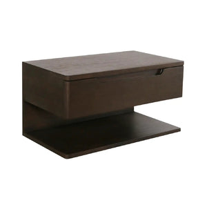 Modern European furniture - Brown 1-Drawer Floating Nightstand - www.oroa.com