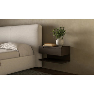 Modern European furniture - Brown 1-Drawer Floating Nightstand - www.oroa.com