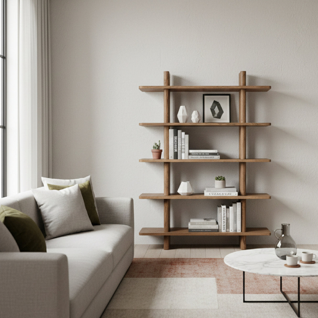 Modern European furniture - Modern Oak Display Bookcase - www.oroa.com