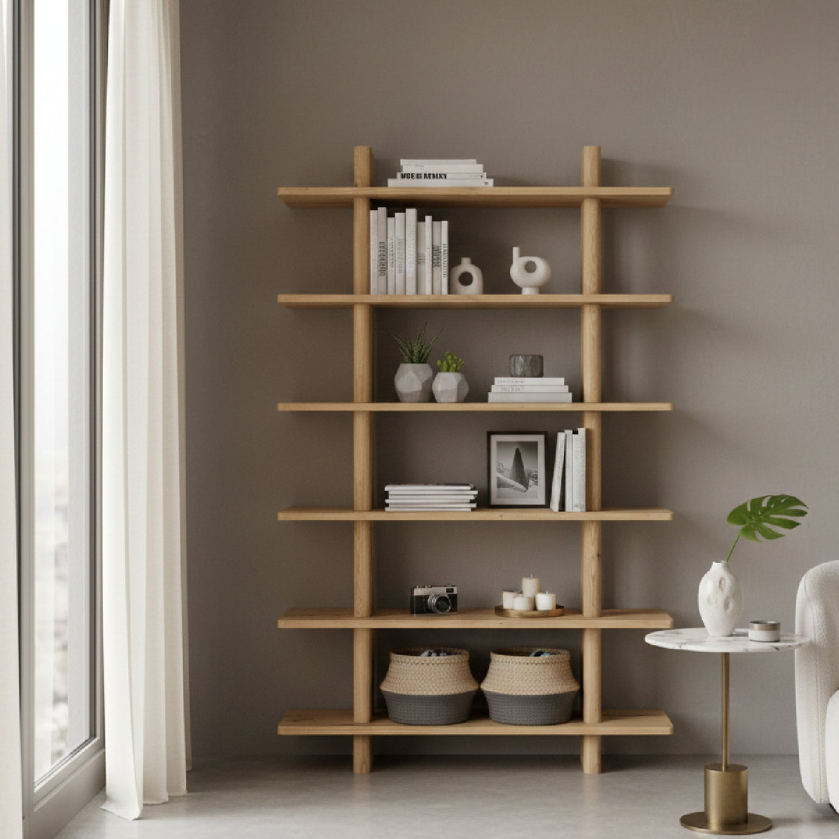 Modern European furniture - Modern Oak Display Bookcase - www.oroa.com