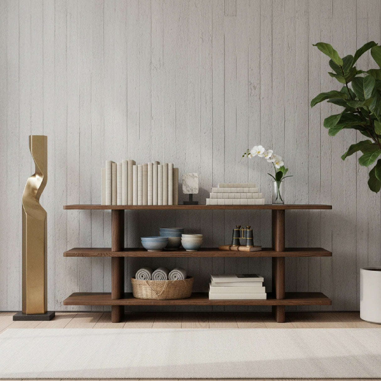 Modern European furniture - Modern Oak Display Bookcase - www.oroa.com