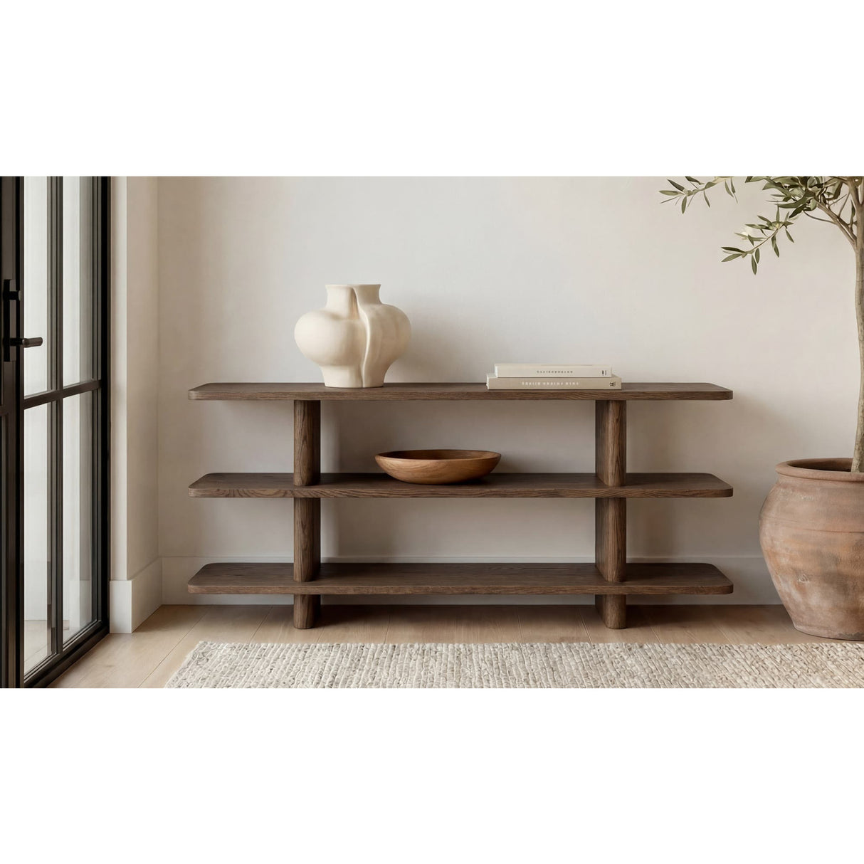 Modern European furniture - Modern Oak Display Bookcase - www.oroa.com