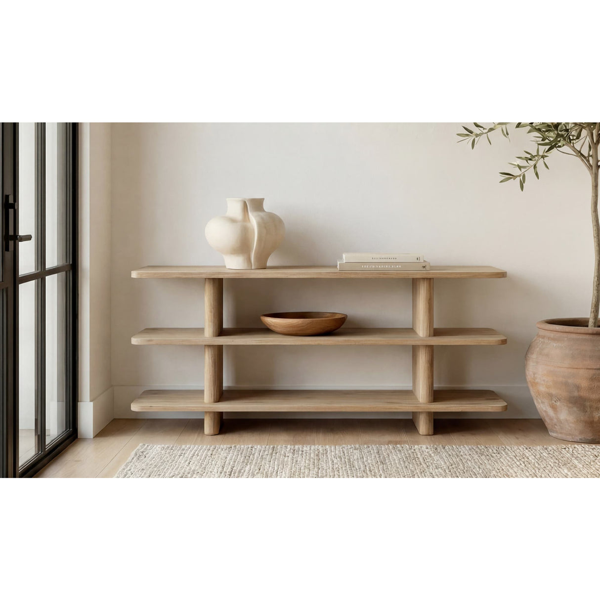 Modern European furniture - Modern Oak Display Bookcase - www.oroa.com