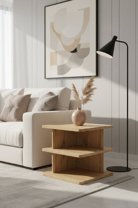 Solid Wood Rustic Side Table | Novi Living Casey | Oroa.com