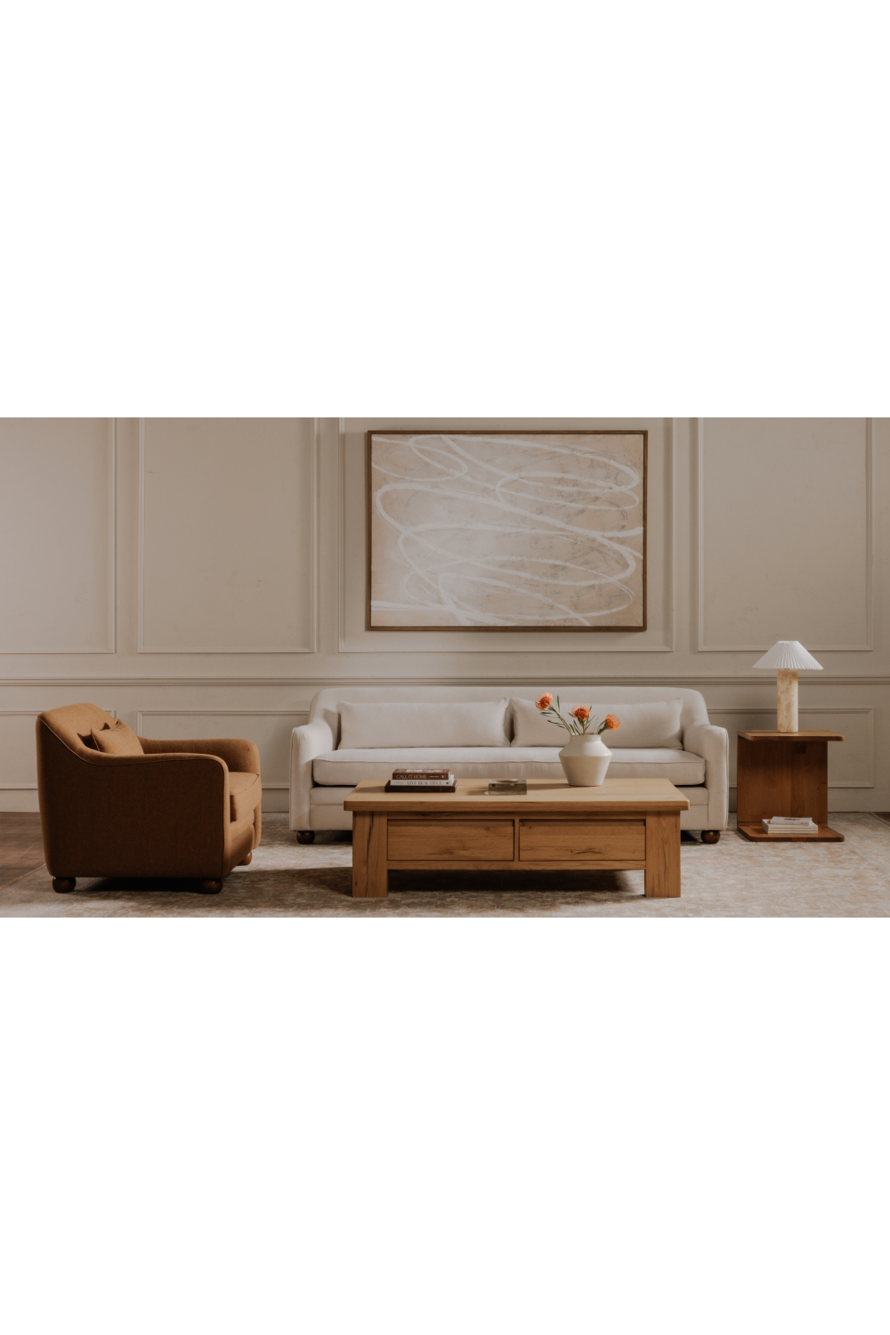 Rustic Oak Storage Coffee Table | Novi Living Graham | Oroa.com