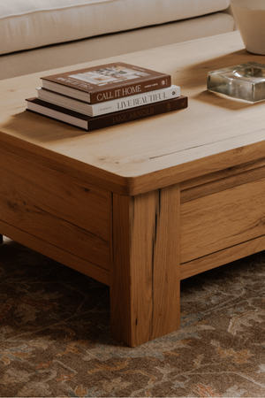 Rustic Oak Storage Coffee Table | Novi Living Graham | Oroa.com