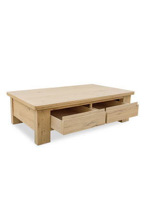 Rustic Oak Storage Coffee Table | Novi Living Graham | Oroa.com