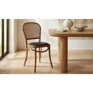 Modern European furniture - Elm-Framed Rattan Dining Chairs (2) - www.oroa.com