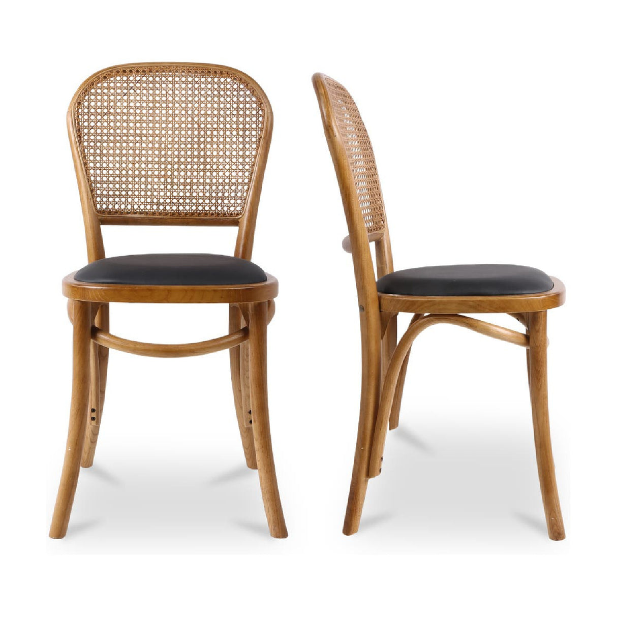 Modern European furniture - Elm-Framed Rattan Dining Chairs (2) - www.oroa.com