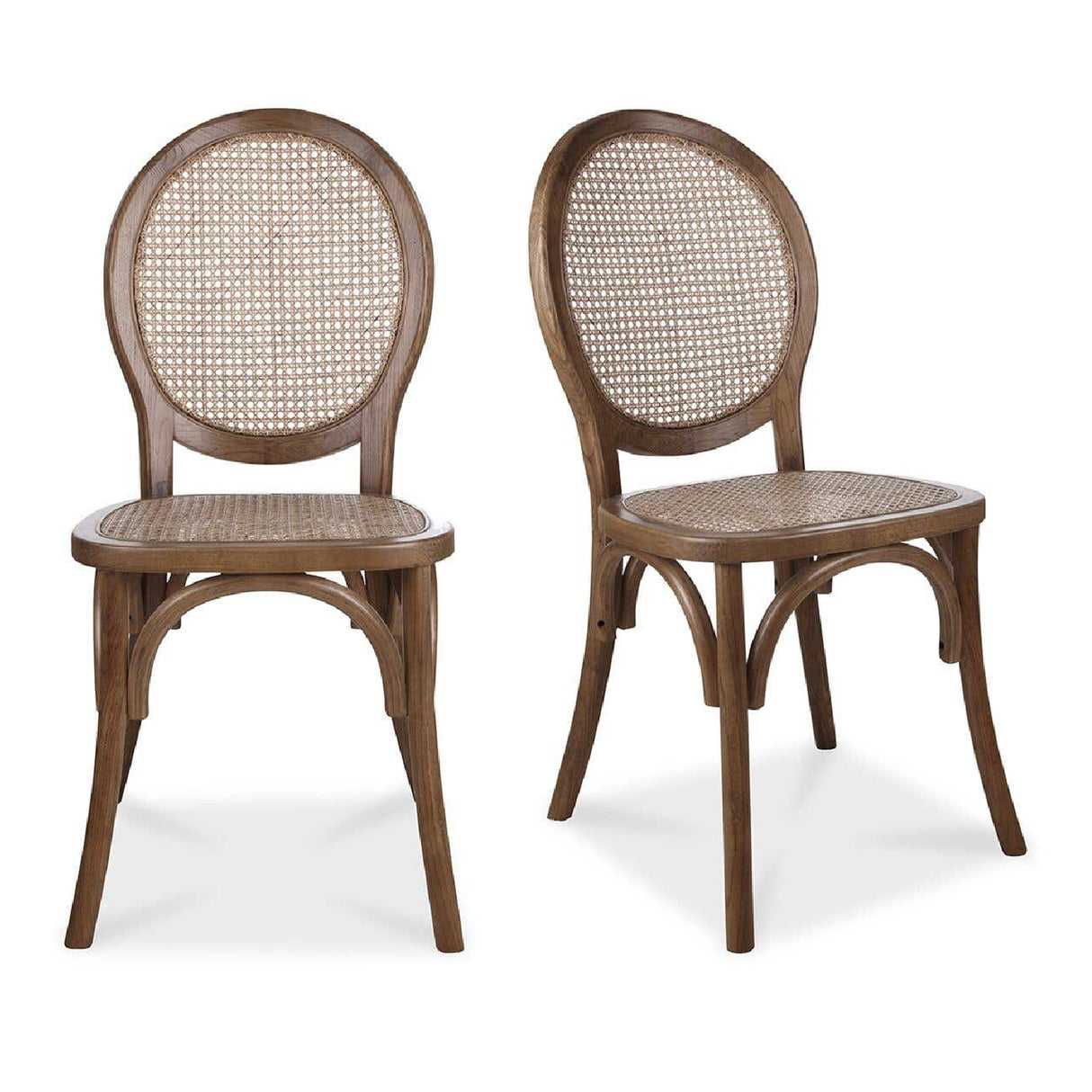 Modern European furniture - Round-Back Rattan Dining Chairs (2) - www.oroa.com
