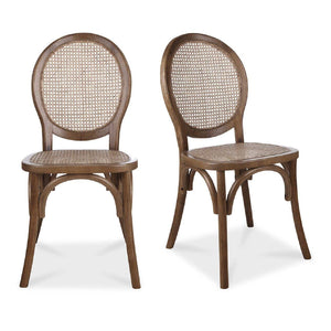 Modern European furniture - Round-Back Rattan Dining Chairs (2) - www.oroa.com