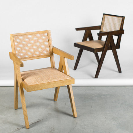 Modern European furniture - Rattan Mid-Century Dining Chairs (2) - www.oroa.com