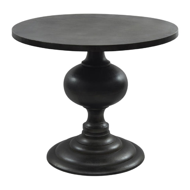 Modern European furniture - Black Aluminum Round Dining Table - www.oroa.com
