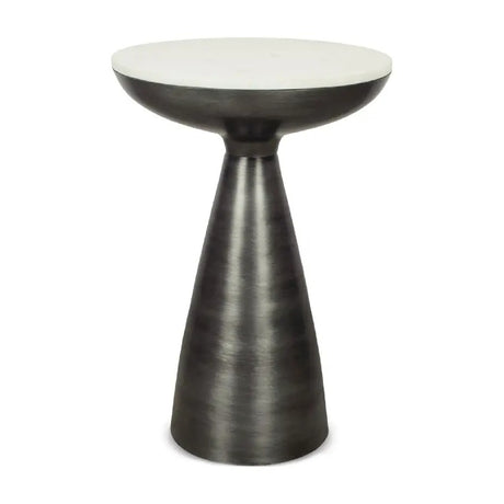 Modern European furniture - Aluminum Base Marble Side Table - www.oroa.com
