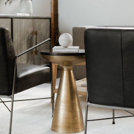 Modern European furniture - Brass Base Side Table - www.oroa.com