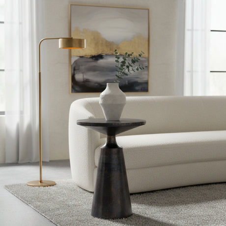 Modern European furniture - Gray Industrial Style Accent Table - www.oroa.com