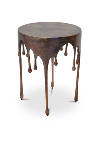 Modern European furniture - Antique Copper Dripping Accent Table - www.oroa.com
