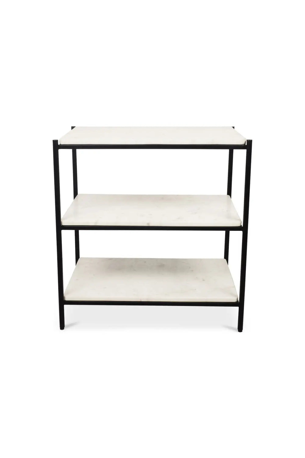 Modern European furniture - White Marble 3-Layer Nightstand - www.oroa.com