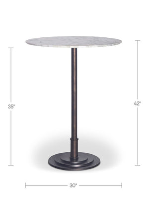 Modern European furniture - White Marble Outdoor Counter Table - www.oroa.com