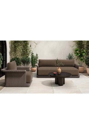 Modern European furniture - Round Black Outdoor Coffee Table - www.oroa.com