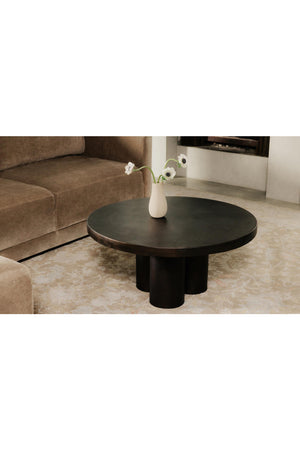 Modern European furniture - Round Black Outdoor Coffee Table - www.oroa.com