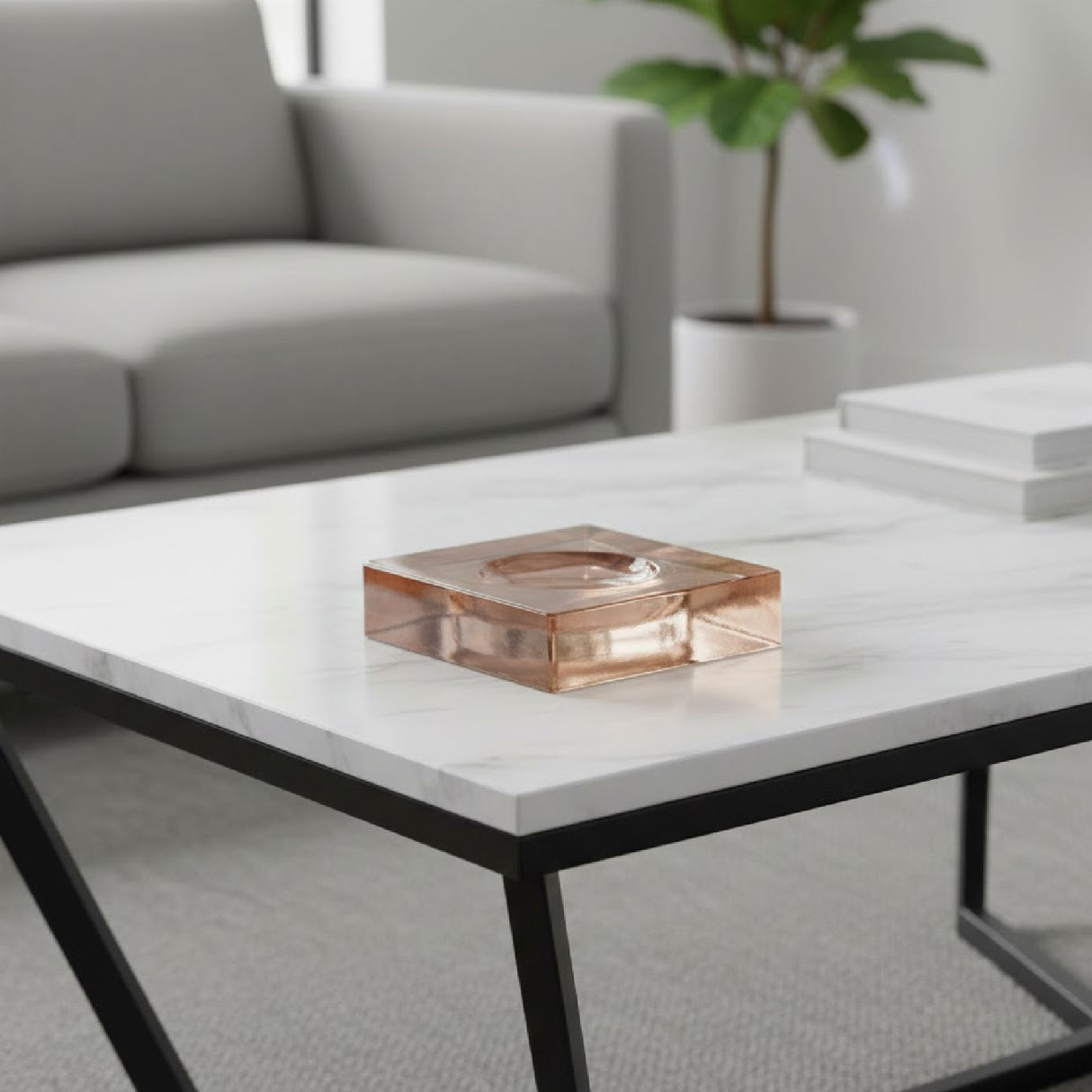 Modern European furniture - Square Glass Catchall Tray - www.oroa.com