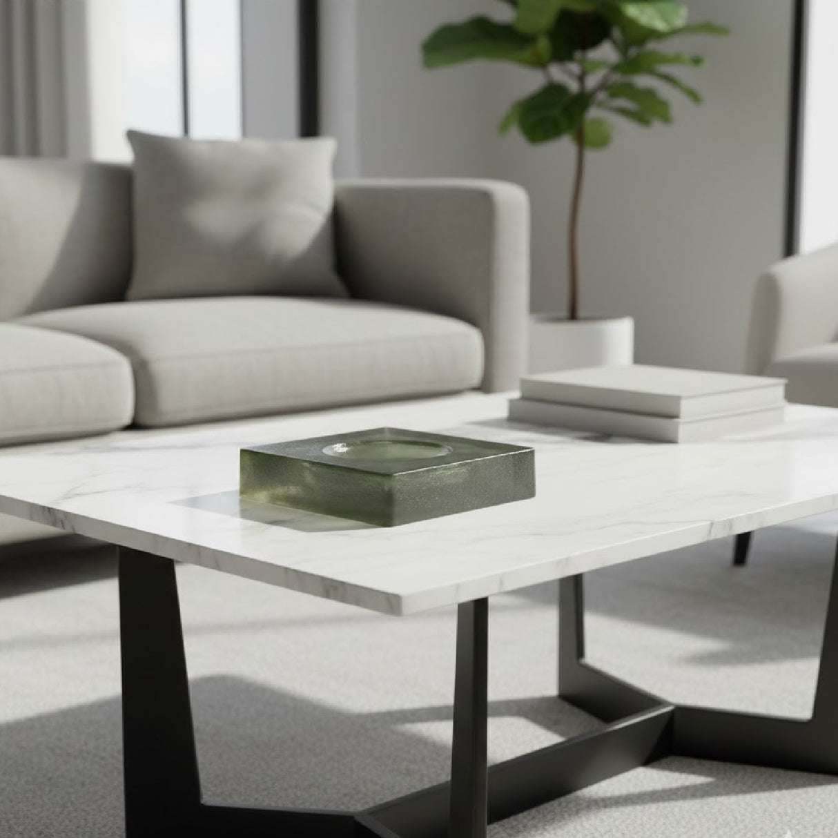 Modern European furniture - Square Glass Catchall Tray - www.oroa.com