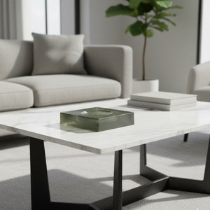 Modern European furniture - Square Glass Catchall Tray - www.oroa.com