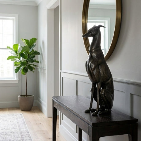 Modern European furniture - Black Greyhound Sculpture - www.oroa.com