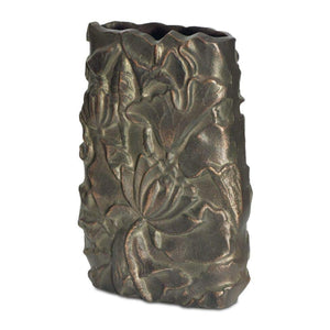 Modern European furniture - Antique Brass Petal Motif Vase - www.oroa.com