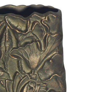 Modern European furniture - Antique Brass Petal Motif Vase - www.oroa.com