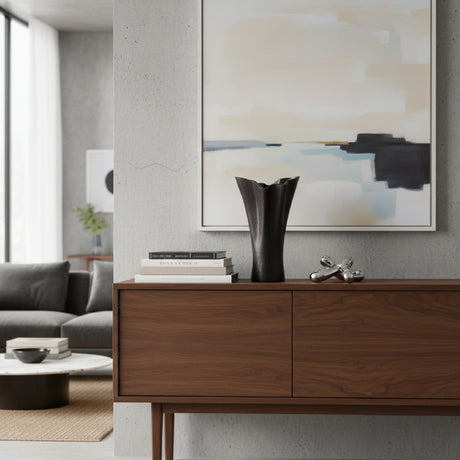 Modern European furniture - Black Wave Top Vase - www.oroa.com