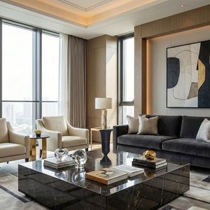   Black Cast Aluminum Vase | Oroa.com