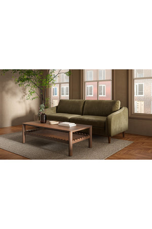   Modern European furniture - Wooden Leg 2-Seater Sofa - www.oroa.com | Oroa.com