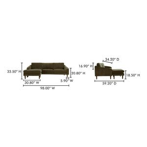 Modern European furniture - Fabric Sectional Sofa - www.oroa.com